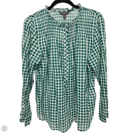 Top Long Sleeve By J. Crew In Green, Size: L