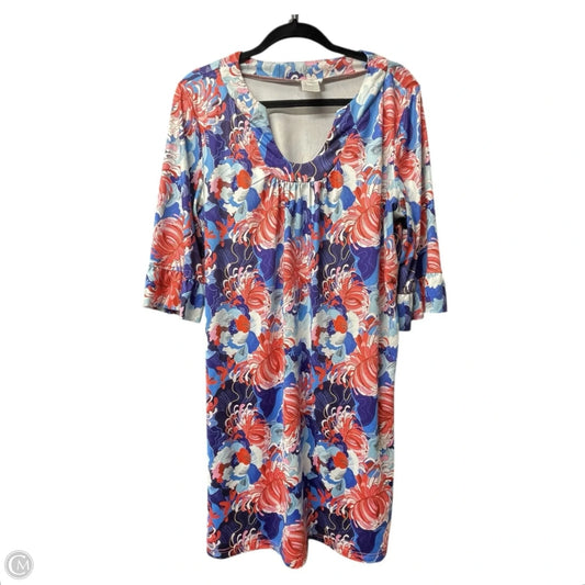 Dress Casual Short By TOP IT OFF In Blue & Red, Size: L
