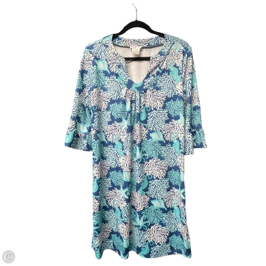 Dress Casual Short By TOP IT OFF In Blue & Green, Size: L