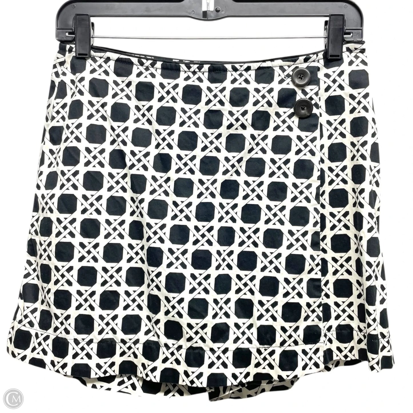 Skort By White House Black Market In Black & White, Size: Xs