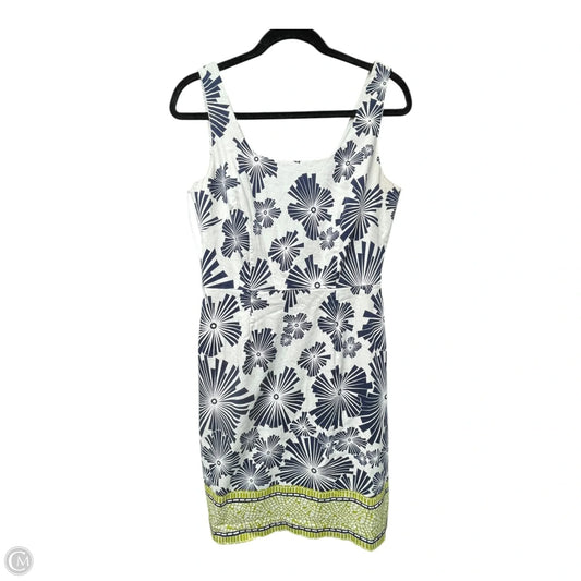 Dress Casual Short By Adrianna Papell In Blue & White, Size: 8