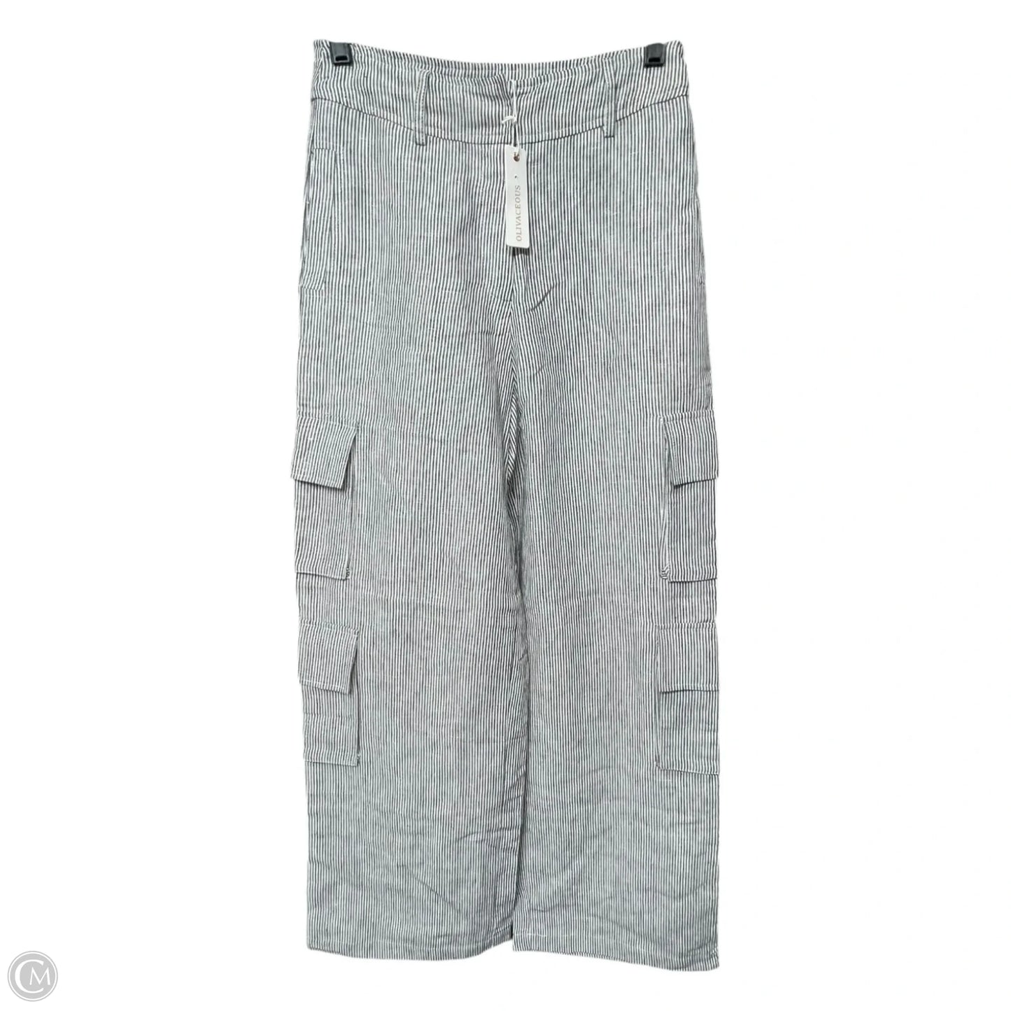 Pants Wide Leg By Olivaceous In Striped Pattern, Size: M