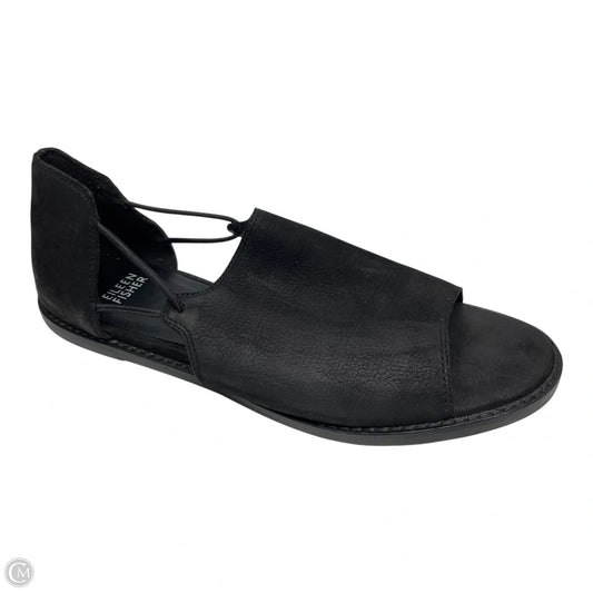 Sandals Flats By Eileen Fisher In Black, Size: 9