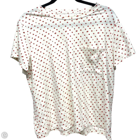 Top Short Sleeve By Arizona In White, Size: Xl
