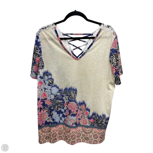 Top Short Sleeve By Westport In Multi-colored, Size: Xl