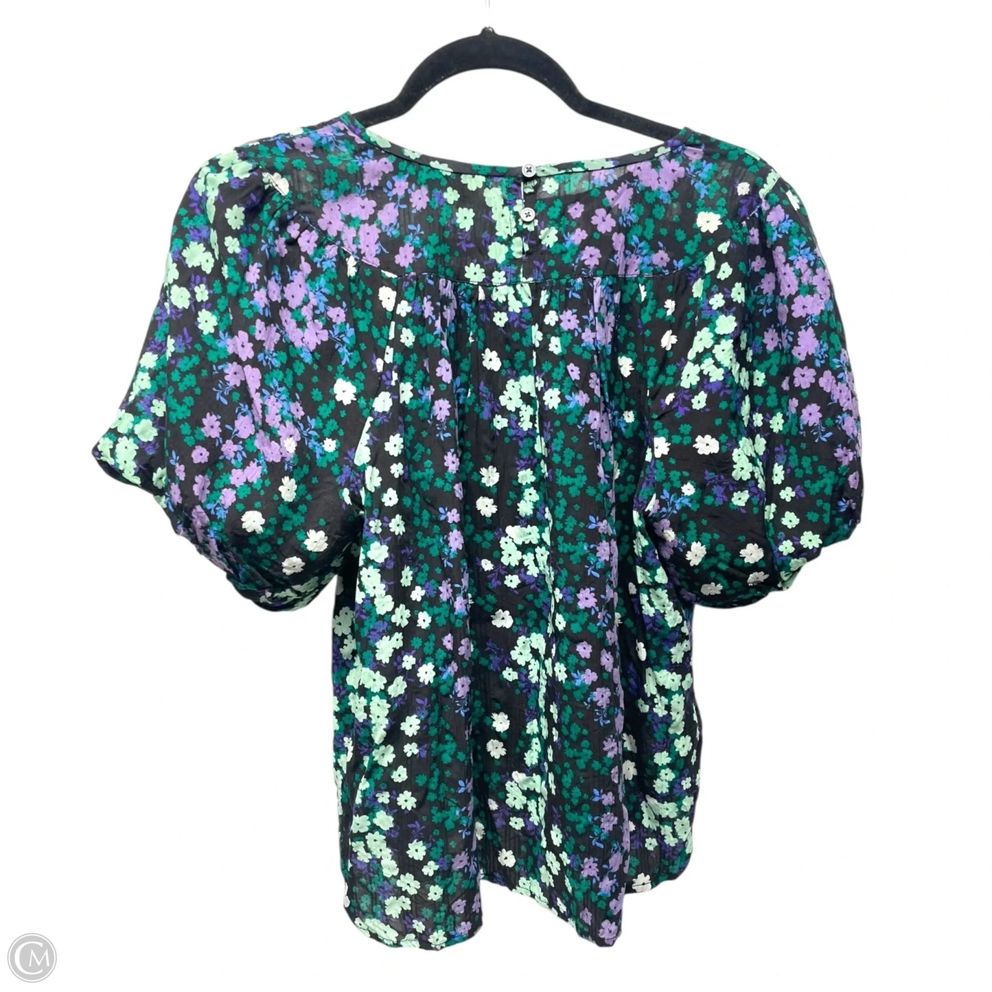 Top Short Sleeve By Loft In Floral Print, Size: Mp