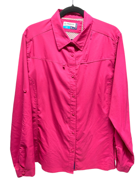 Top Long Sleeve By Magellan In Pink, Size: Xl