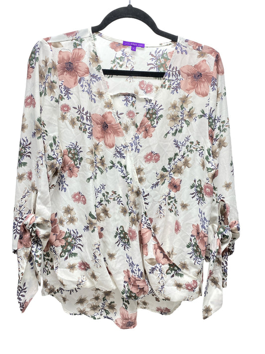 Blouse 3/4 Sleeve By West Kei In Floral Print, Size: L