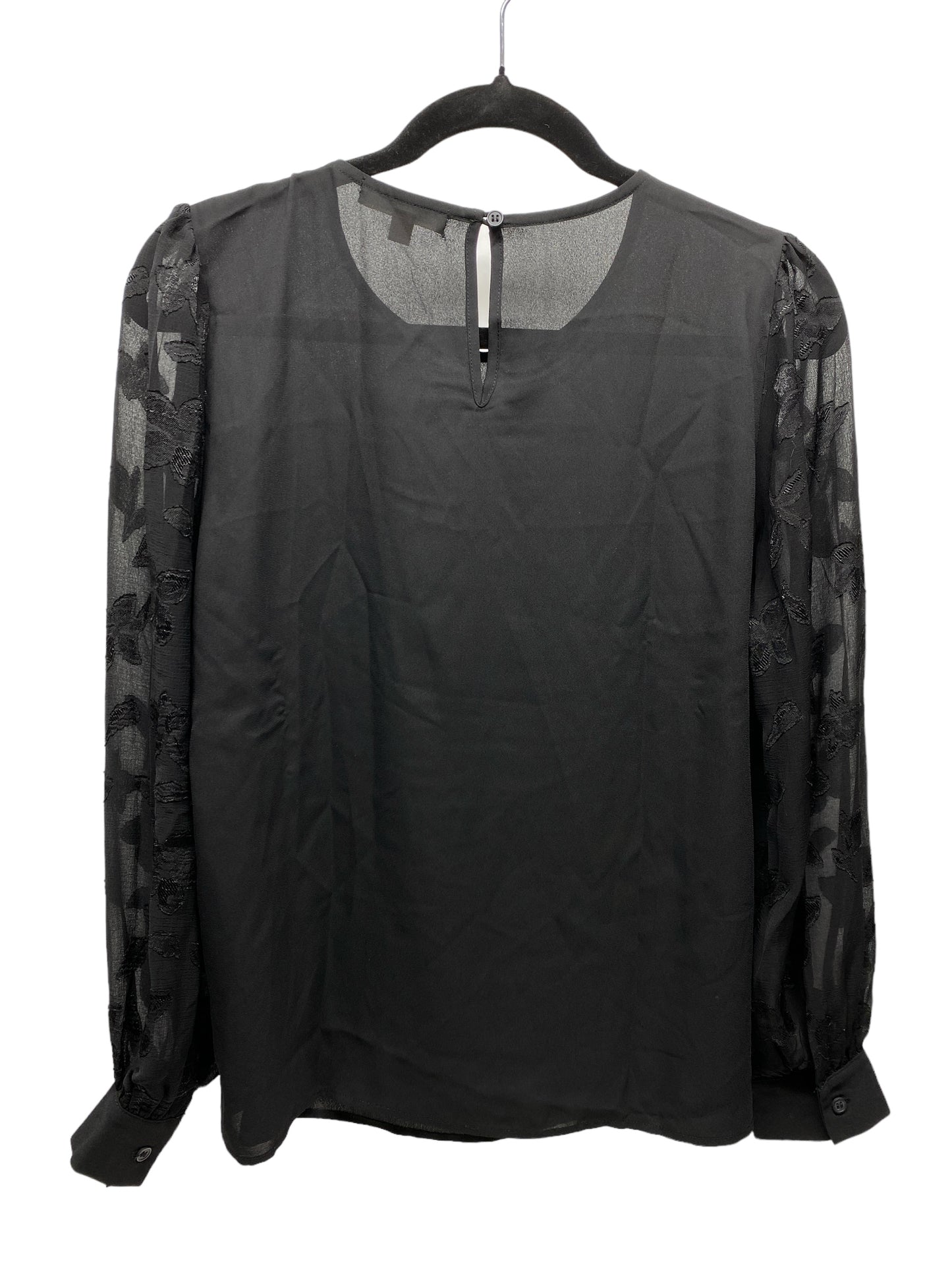 Blouse Long Sleeve By Pleione In Black, Size: S