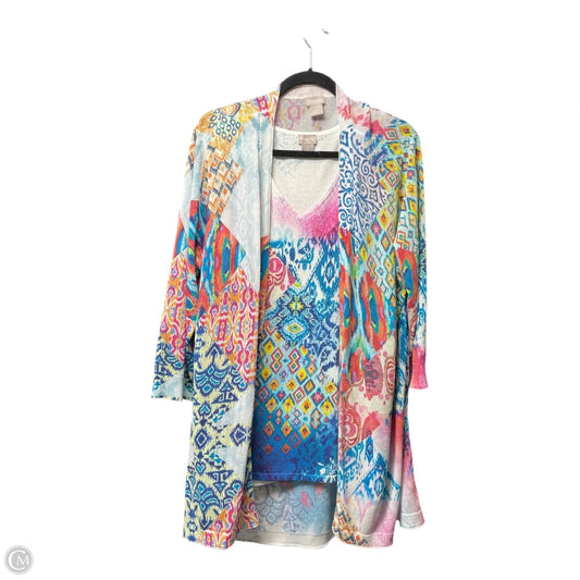 Top 2pc Sleeveless By Chicos In Multi-colored, Size: Xl