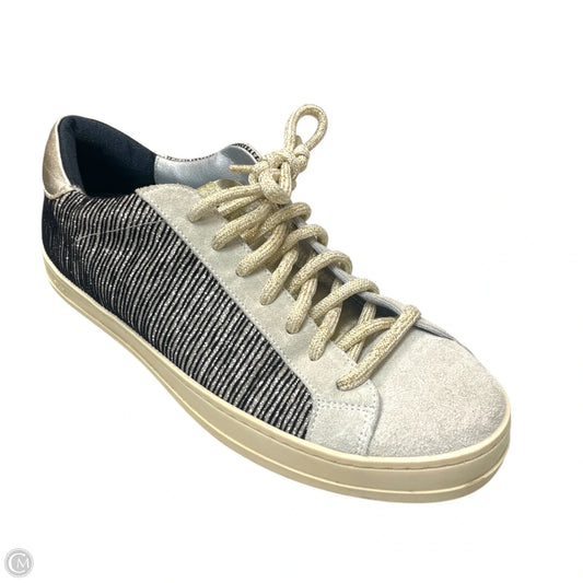 Shoes Sneakers By P448 In Black & Gold, Size: 7.5