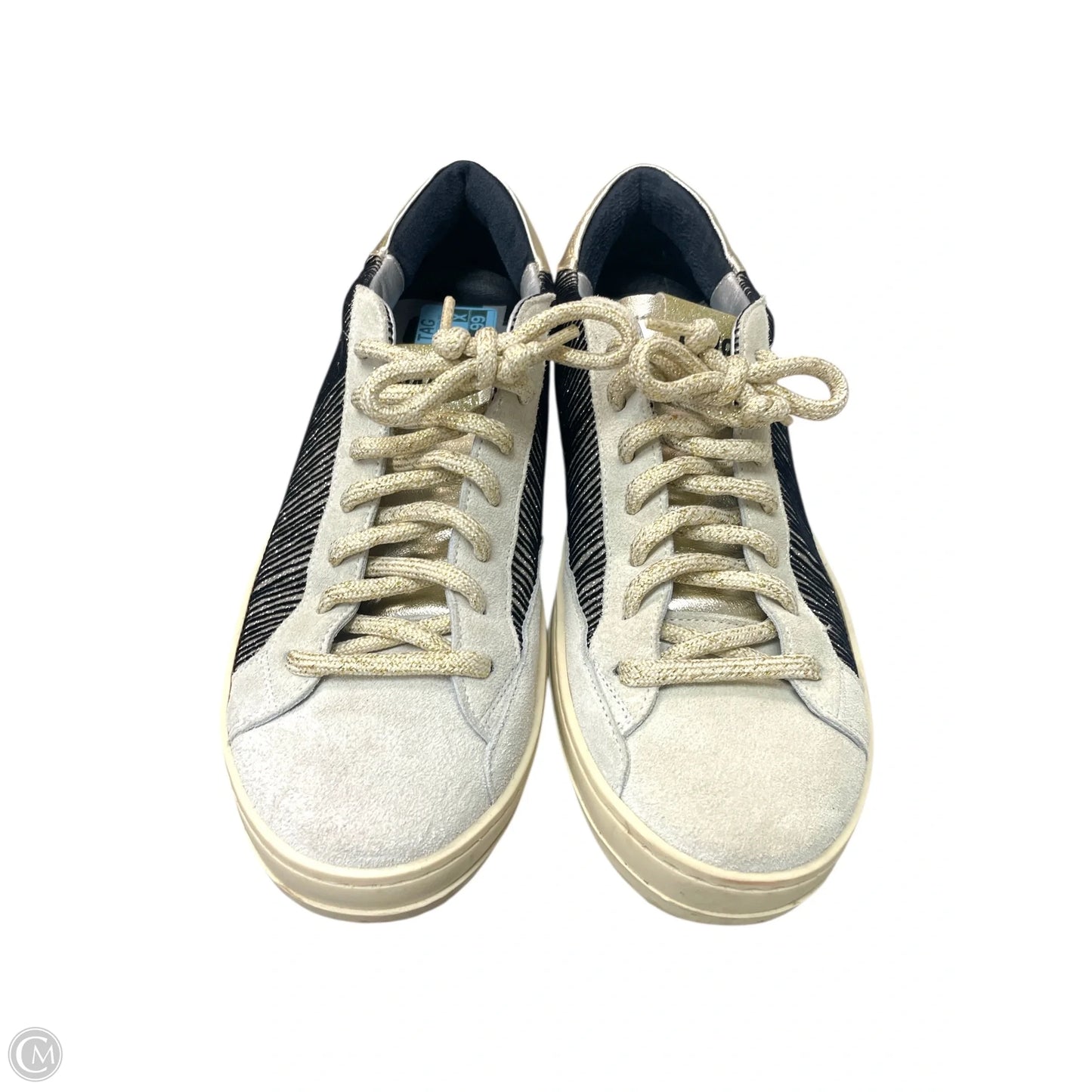Shoes Sneakers By P448 In Black & Gold, Size: 7.5