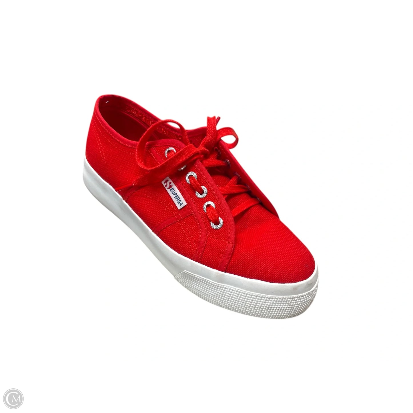 Shoes Sneakers Platform By Superga In Red & White, Size: 9
