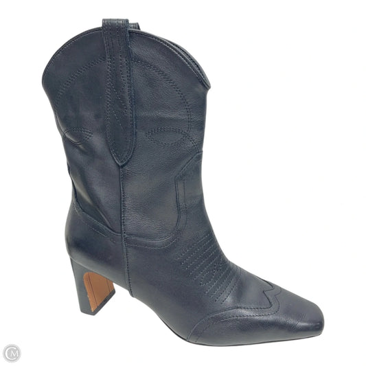 Boots Mid-calf Heels By Steve Madden In Black, Size: 8.5