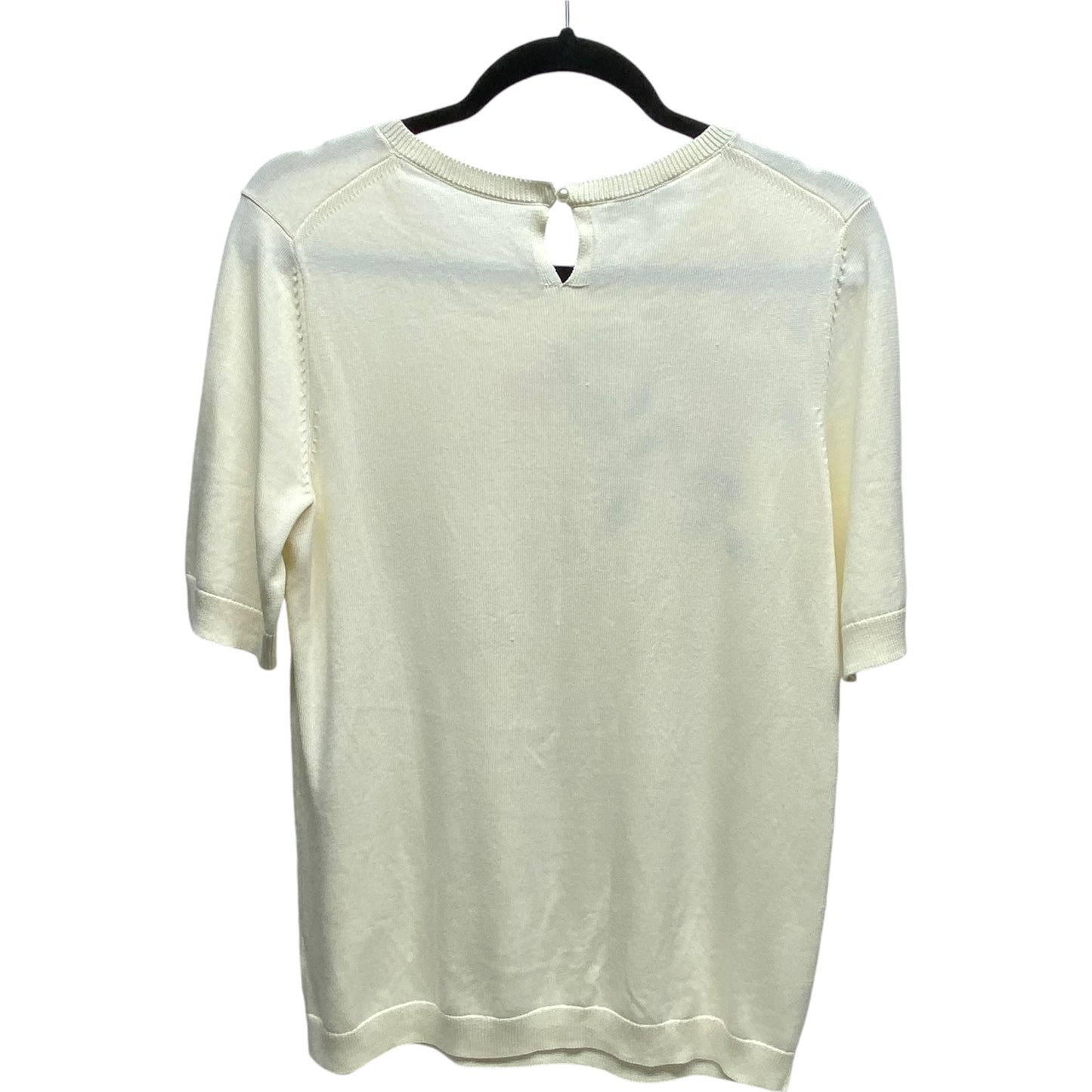 Top Short Sleeve By Talbots In Cream, Size: S