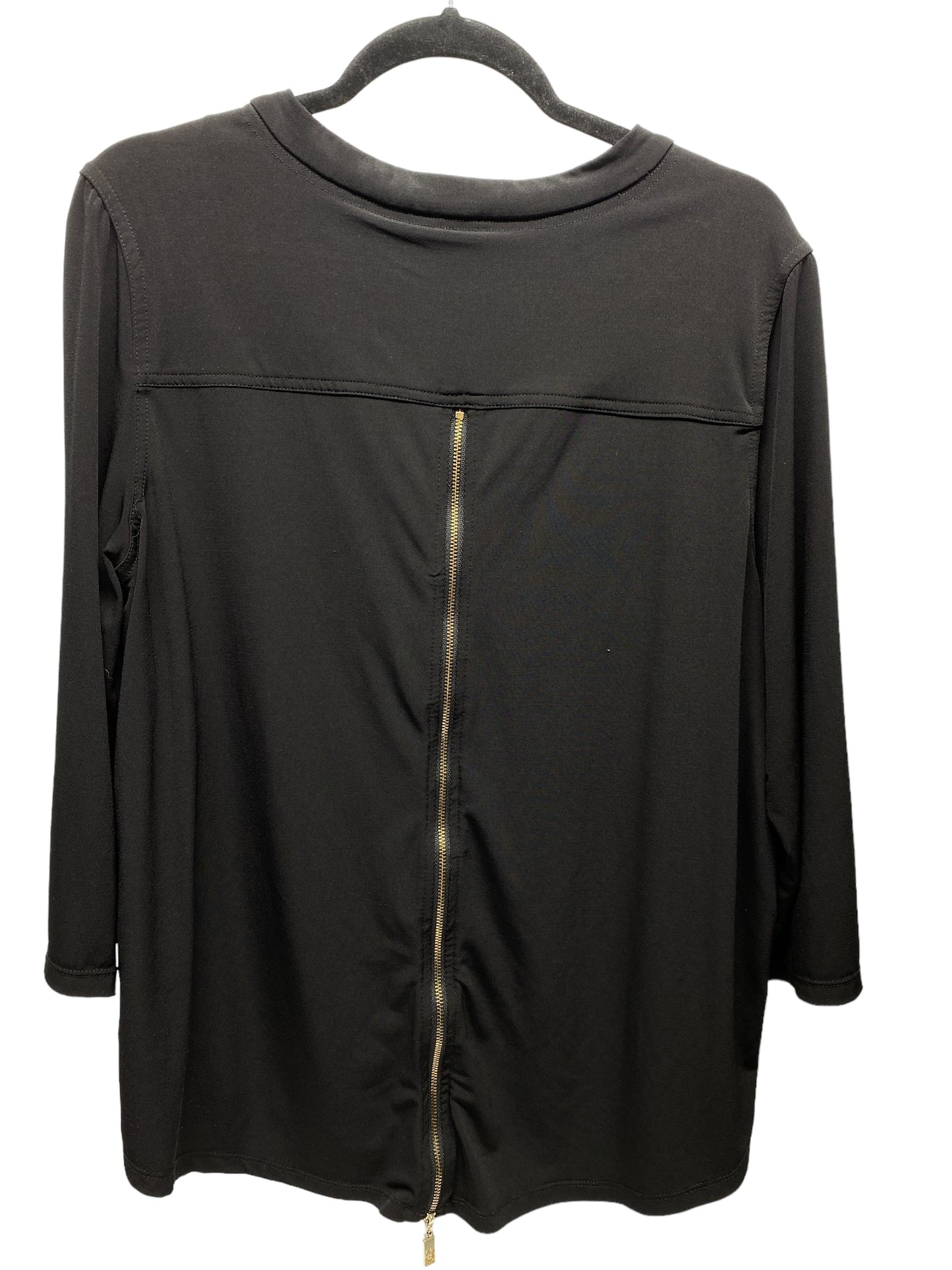 Top 3/4 Sleeve By Anne Klein In Black, Size: Xl