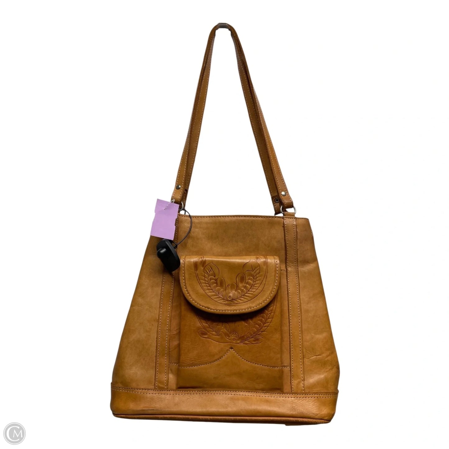Handbag Leather By Clothes Mentor, Size: Medium