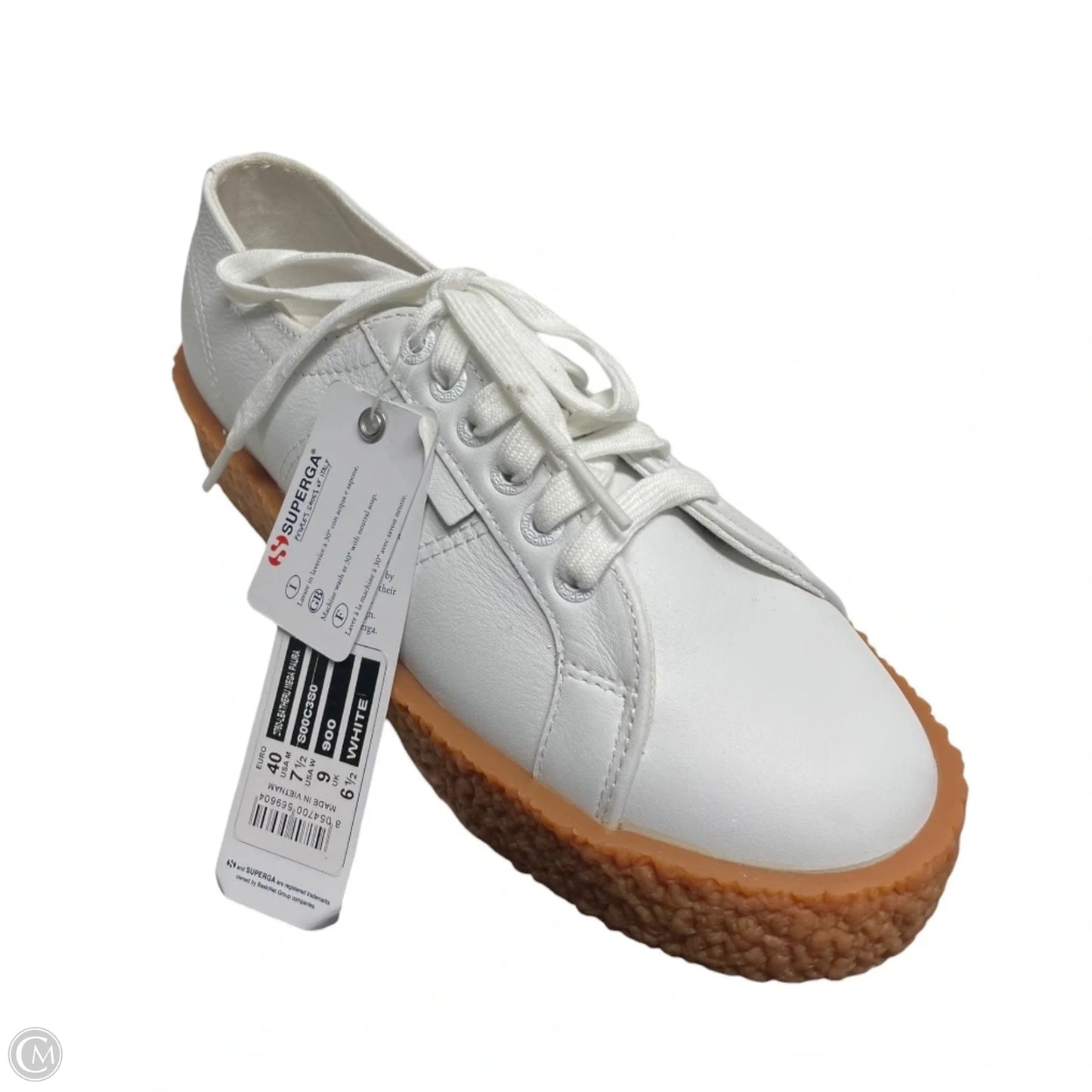 Shoes Sneakers By Superga In Tan & White, Size: 7.5