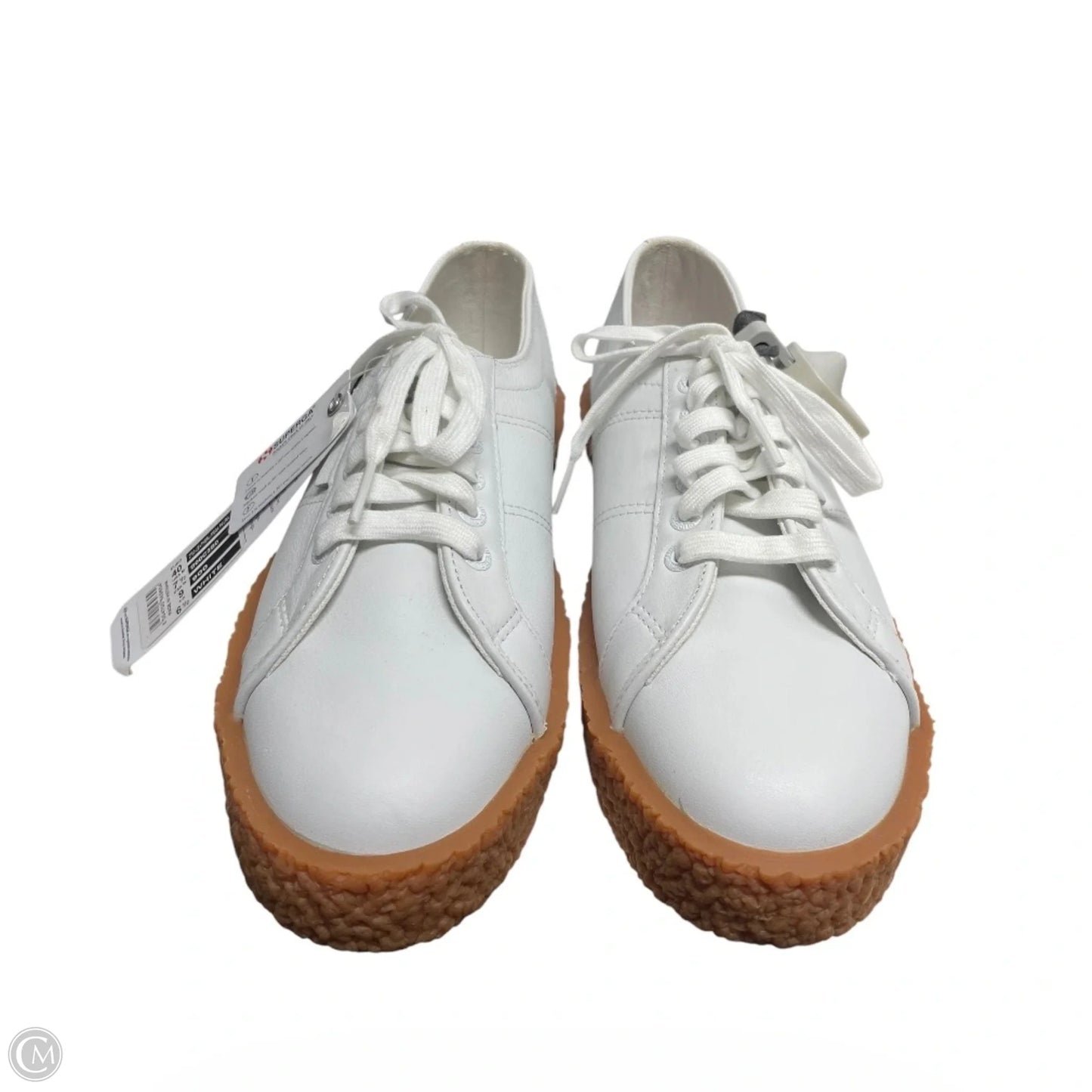 Shoes Sneakers By Superga In Tan & White, Size: 7.5