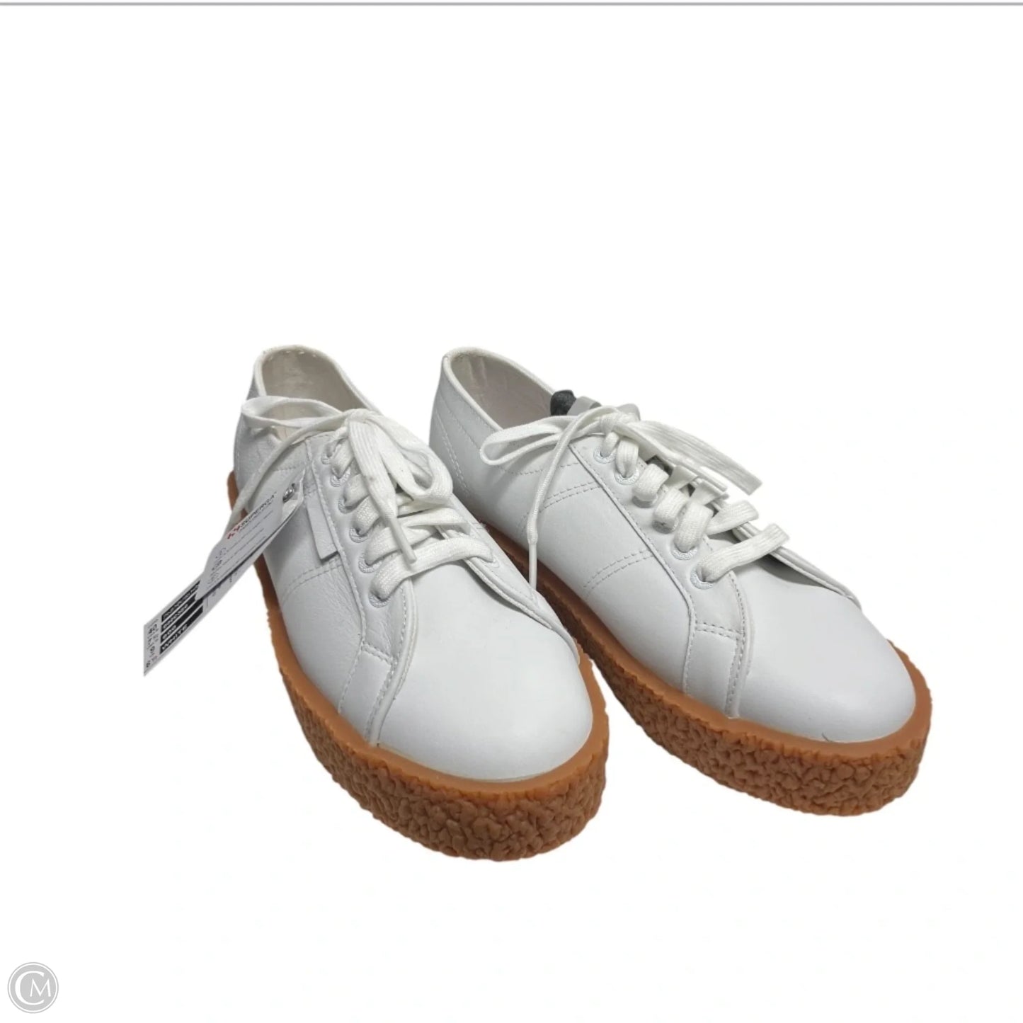 Shoes Sneakers By Superga In Tan & White, Size: 7.5