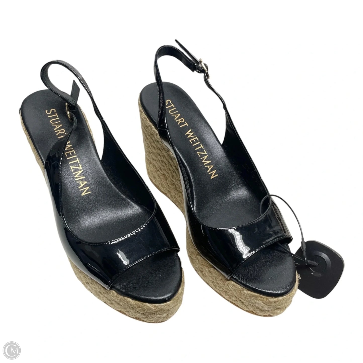 Sandals Designer By Stuart Weitzman In Black & Tan, Size: 8