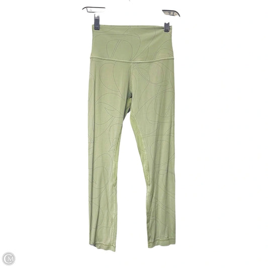 Athletic Capris By Lululemon In Black & Green, Size: S