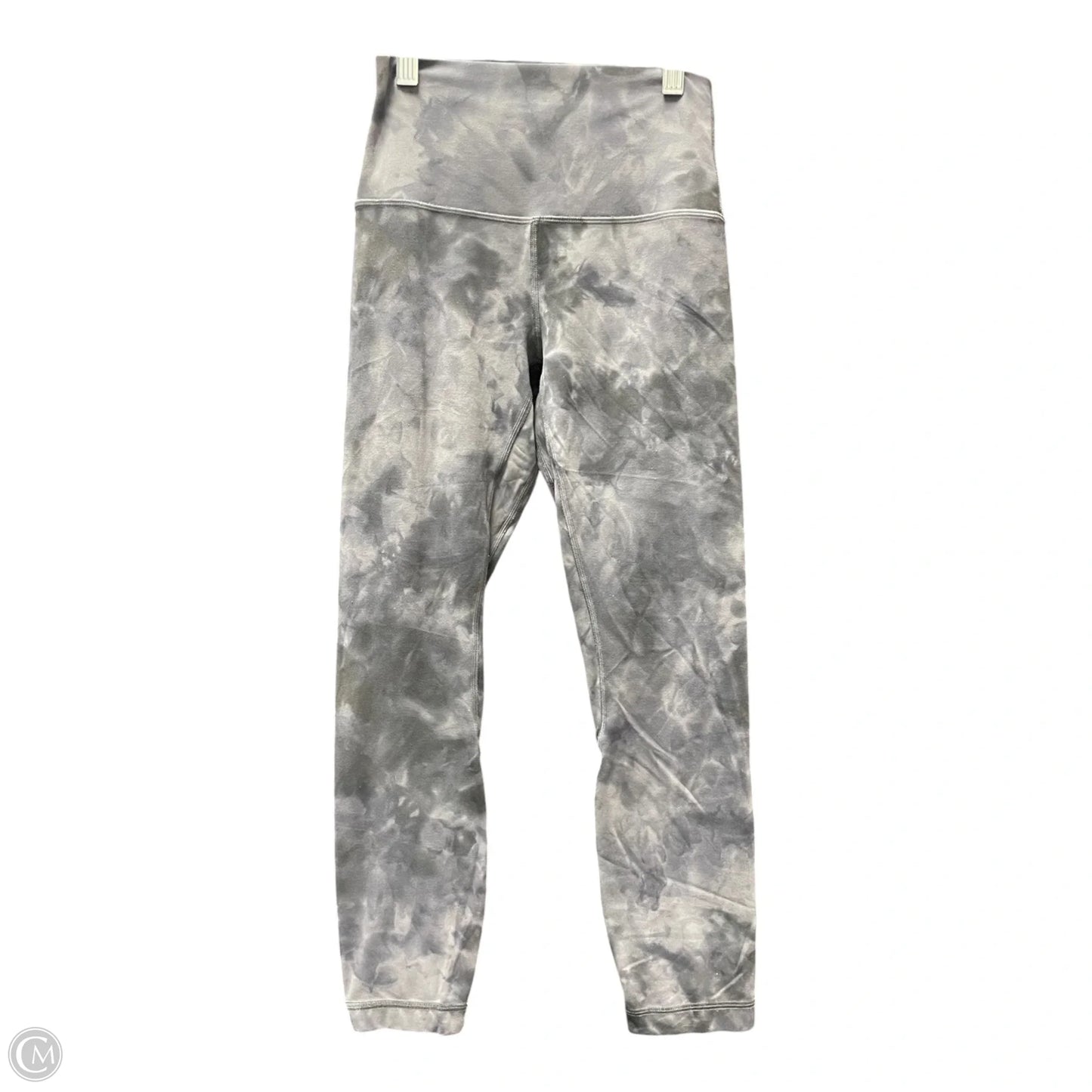 Athletic Capris By Lululemon In Black & Grey, Size: 4