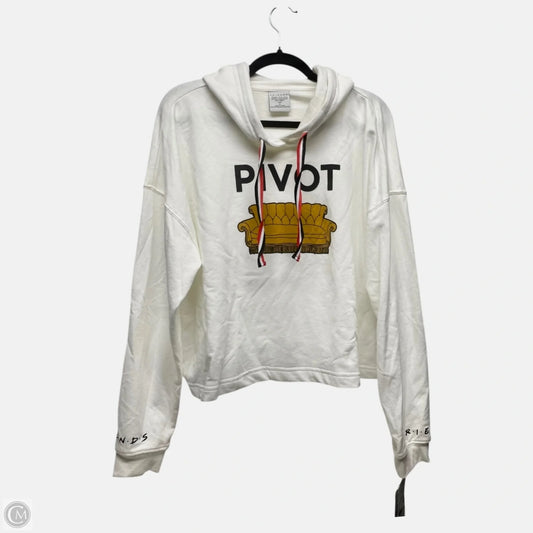 Sweatshirt Hoodie By Clothes Mentor In White, Size: Xl