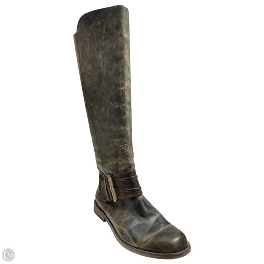 Boots Knee Flats By Clothes Mentor In Brown, Size: 9.5
