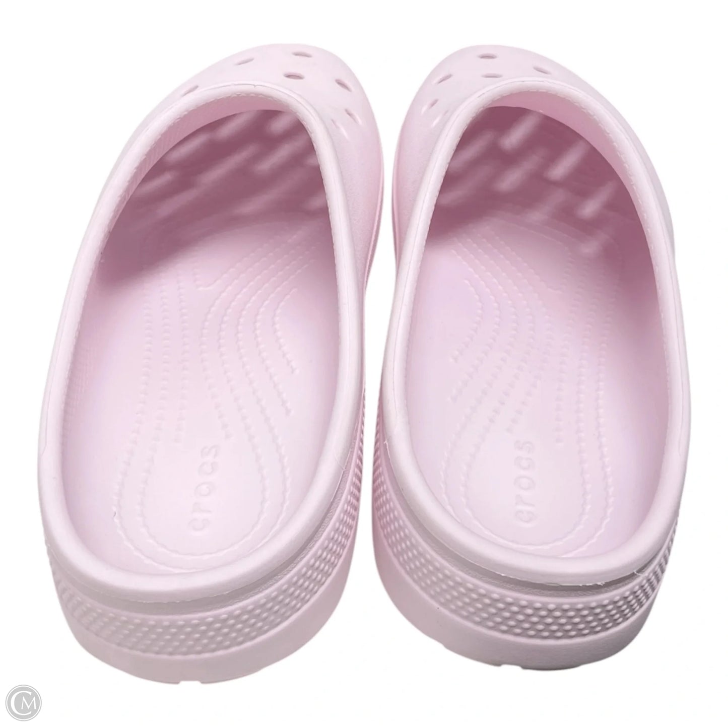 Sandals Flats By Crocs In Pink, Size: 8