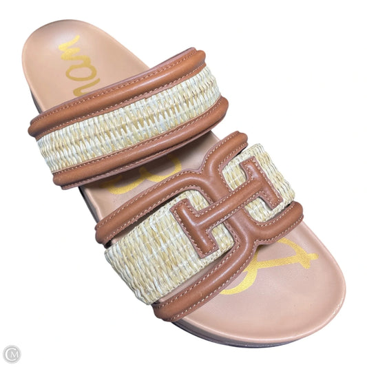 Sandals Flats By Sam Edelman In Brown & Tan, Size: 8