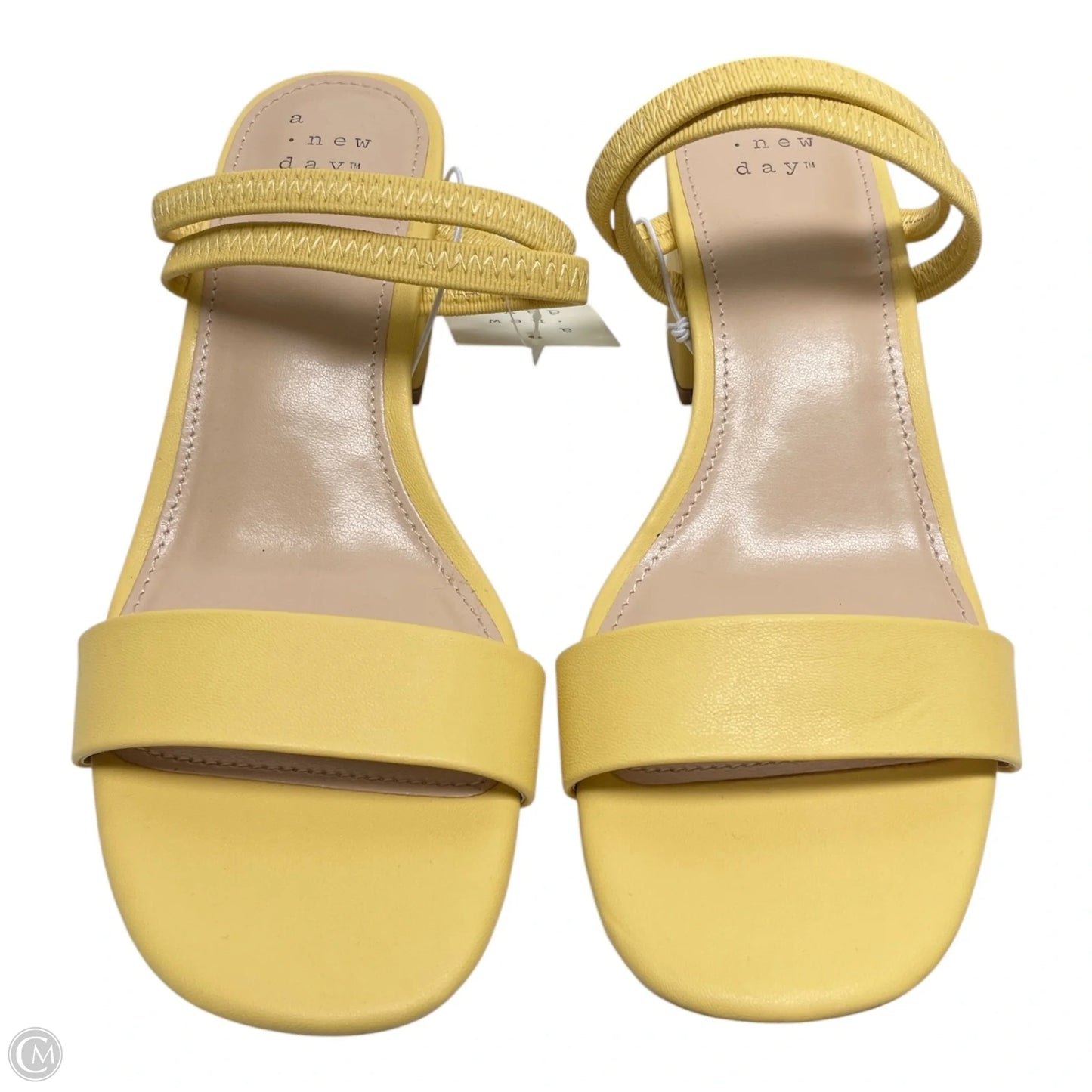 Sandals Heels Block By A New Day In Yellow, Size: 5