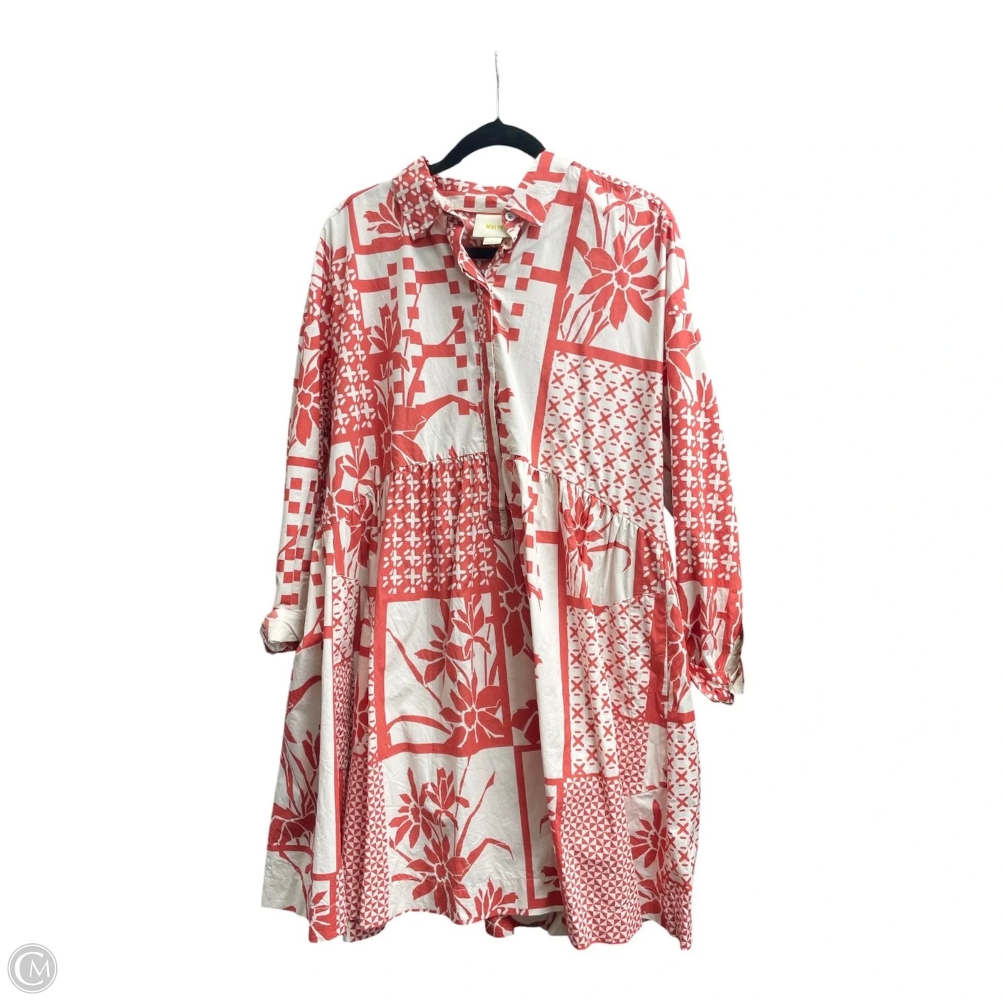 Dress Casual Short By Maeve In Red & White, Size: Xl