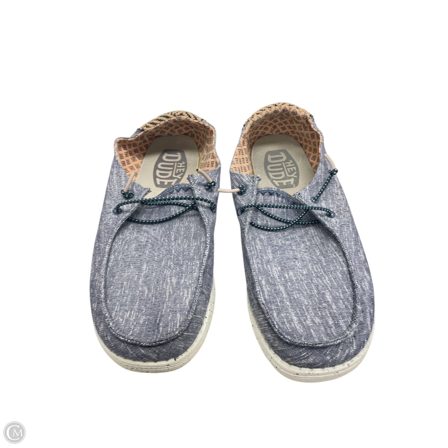 Shoes Flats By Hey Dude In Blue & Orange, Size: 9