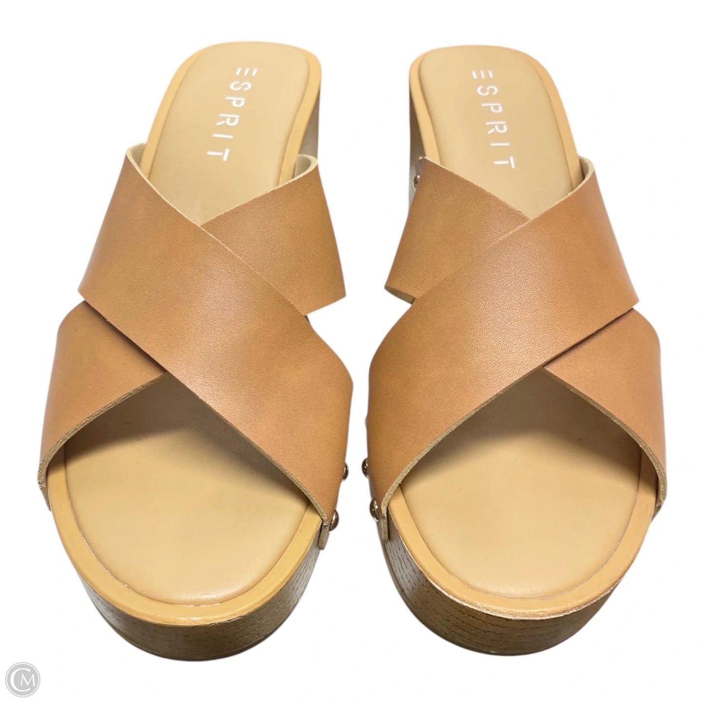 Shoes Heels Block By Esprit In Brown, Size: 8