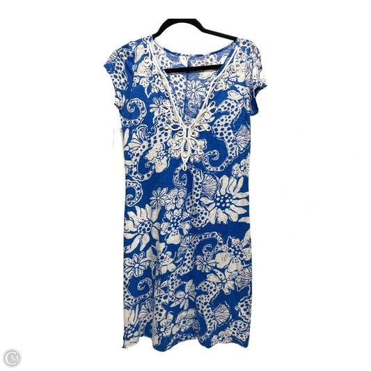 Dress Casual Short By Lilly Pulitzer In Blue & White, Size: S