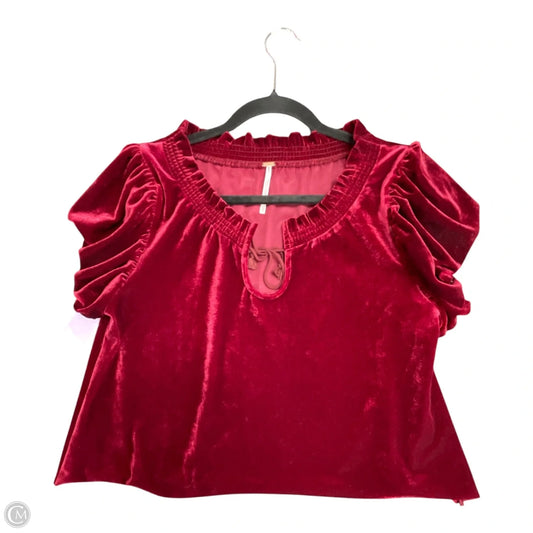 Top Short Sleeve By Free People In Maroon, Size: Xs