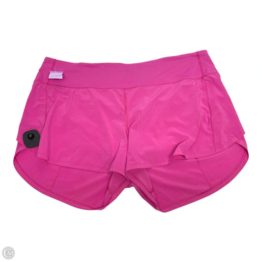 Athletic Shorts By Lululemon In Pink, Size: 14