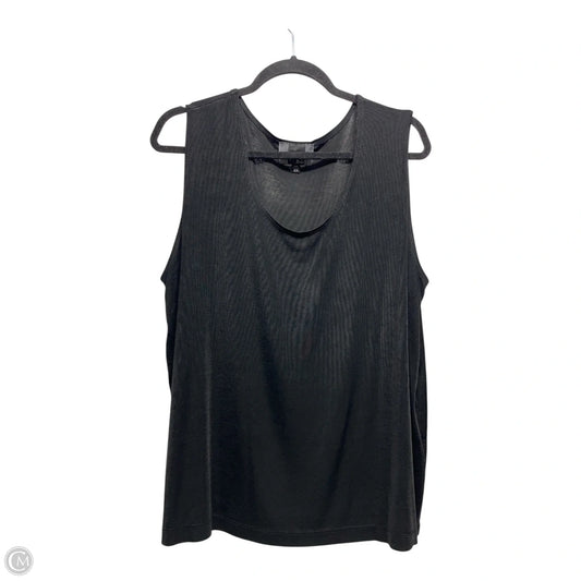 Top Sleeveless By Slinky Brand In Black, Size: 2x
