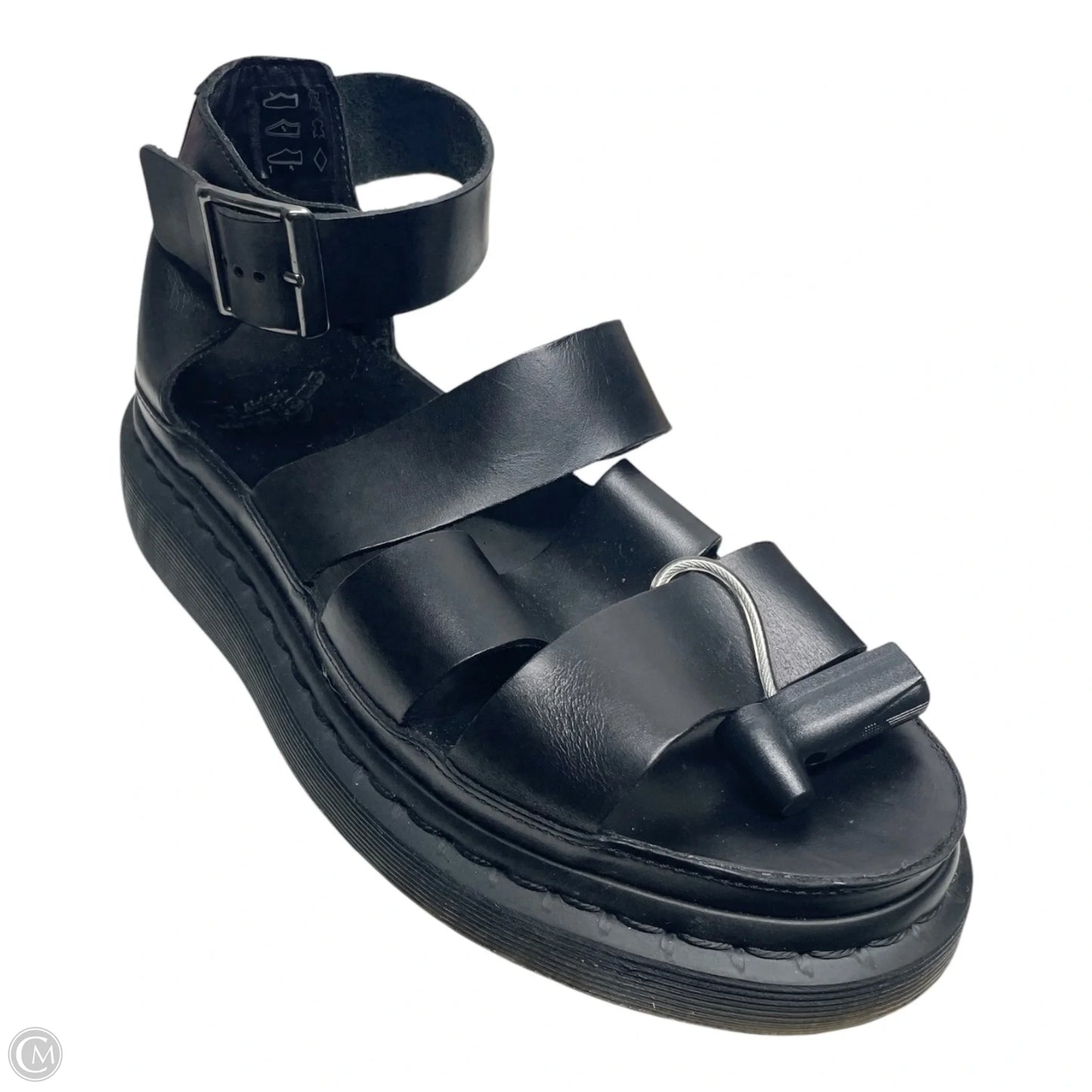Sandals Heels Block By Dr Martens In Black, Size: 7