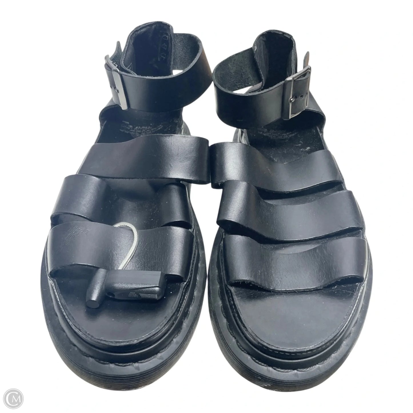 Sandals Heels Block By Dr Martens In Black, Size: 7