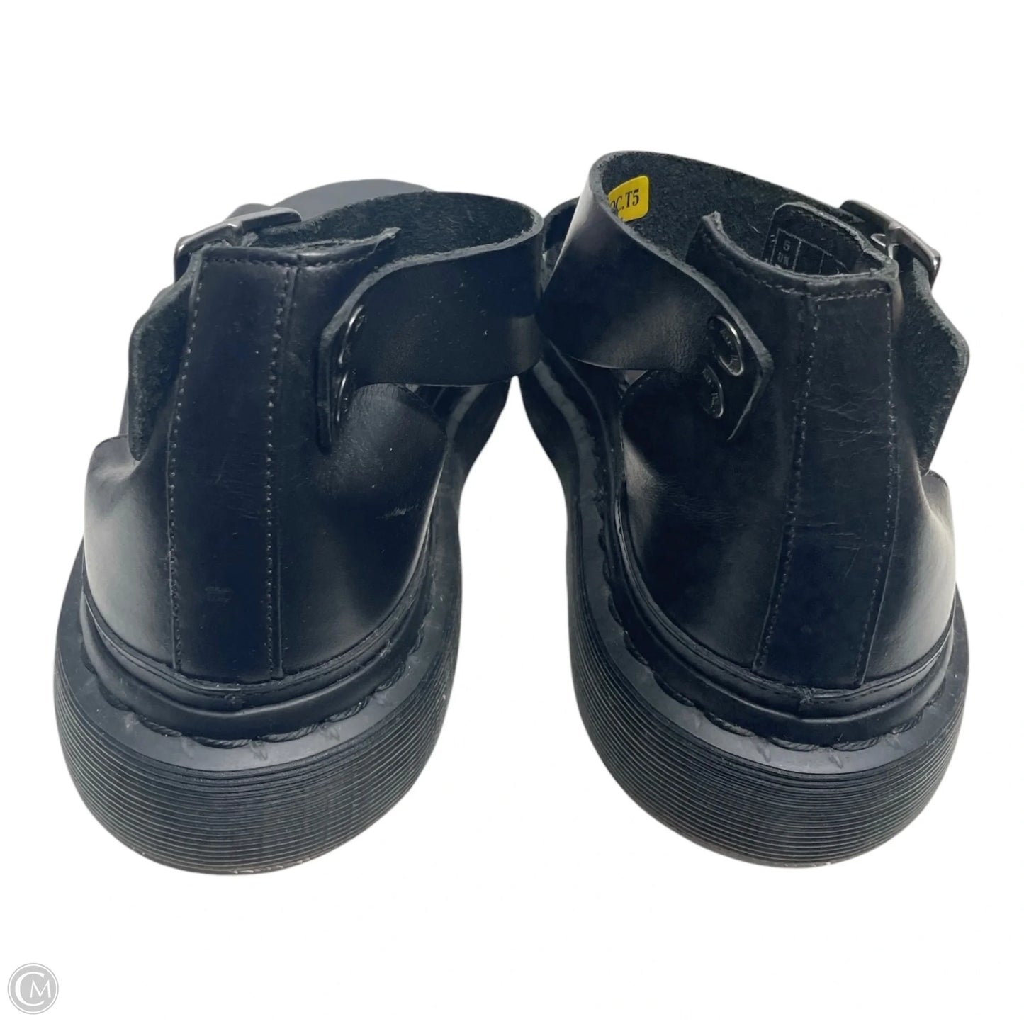 Sandals Heels Block By Dr Martens In Black, Size: 7