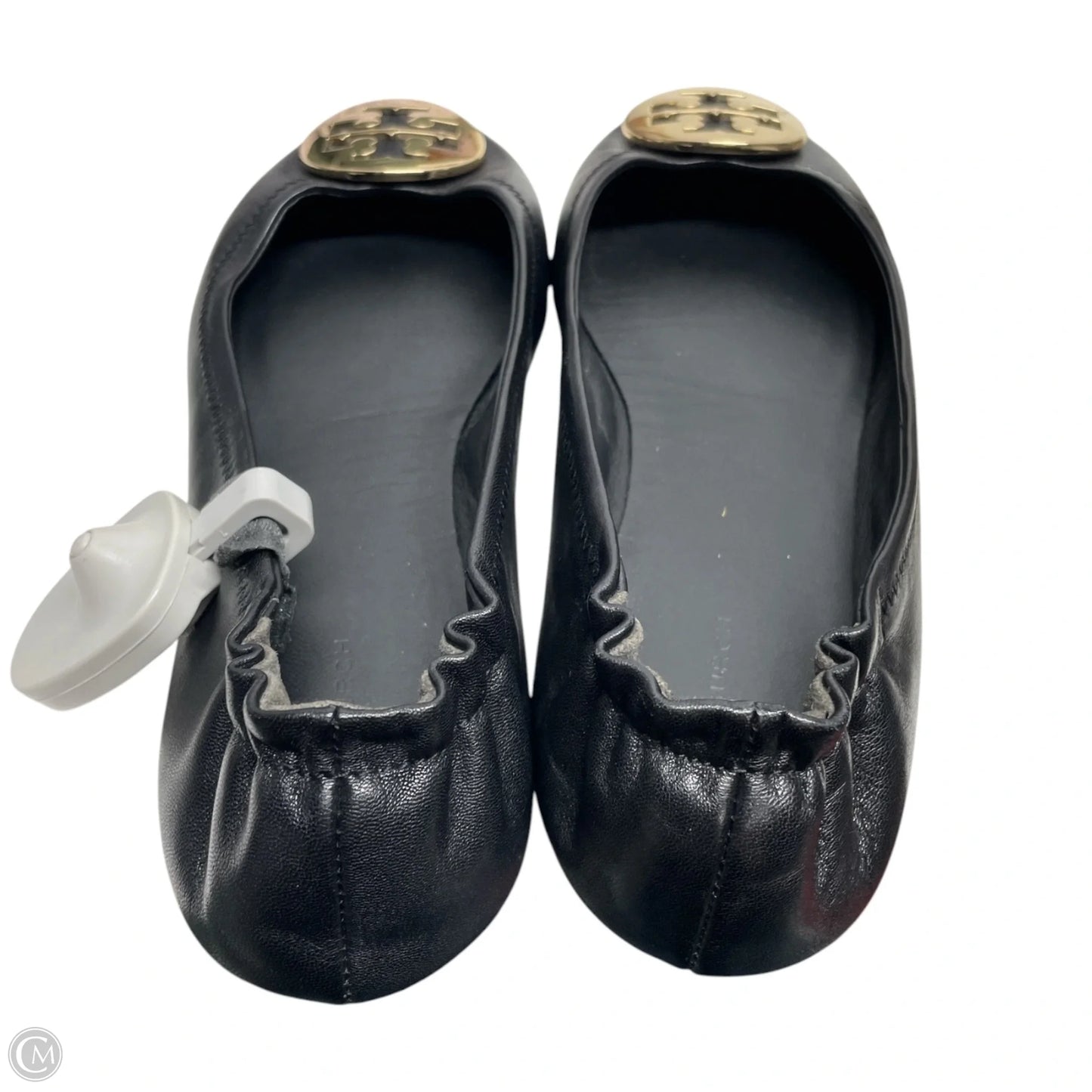 Shoes Designer By Tory Burch In Black & Gold, Size: 9