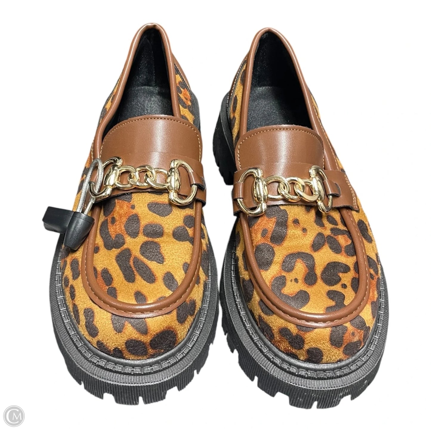 Shoes Flats By Clothes Mentor In Leopard Print, Size: 7.5