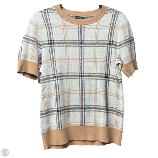 Sweater By Ann Taylor In Plaid Pattern, Size: M