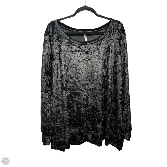 Top Long Sleeve By piphany -  In Black, Size: 2x