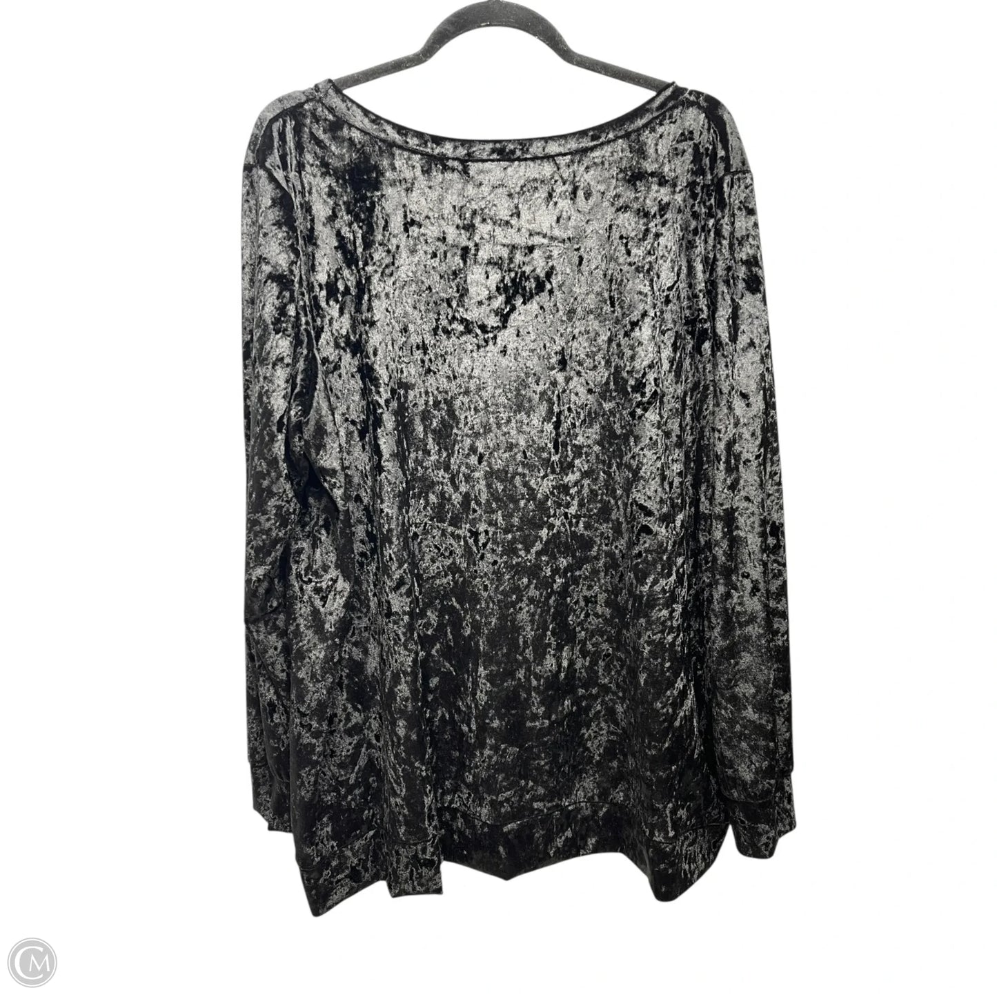 Top Long Sleeve By piphany -  In Black, Size: 2x