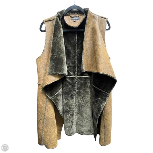 Vest Faux Fur & Sherpa By Sisters In Brown, Size: M