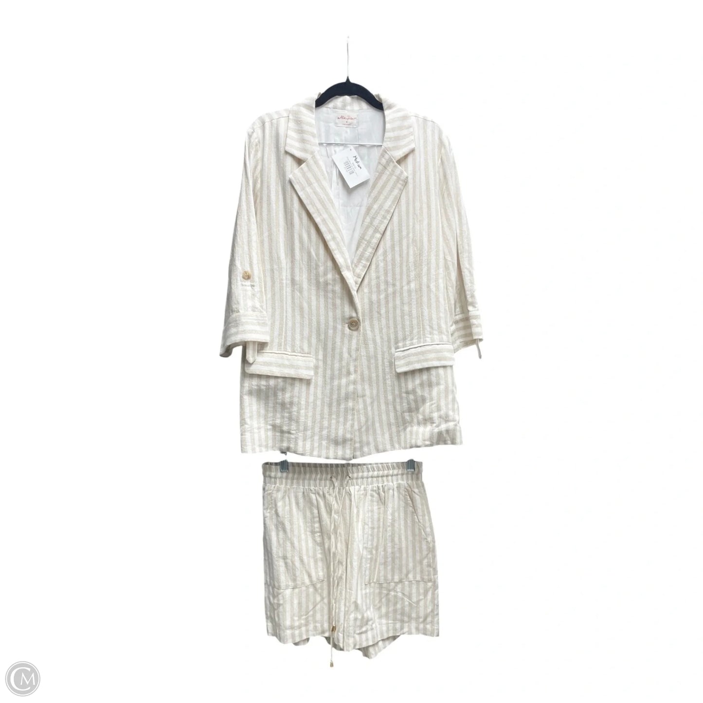Shorts Set By Allie Rose In Striped Pattern, Size: M