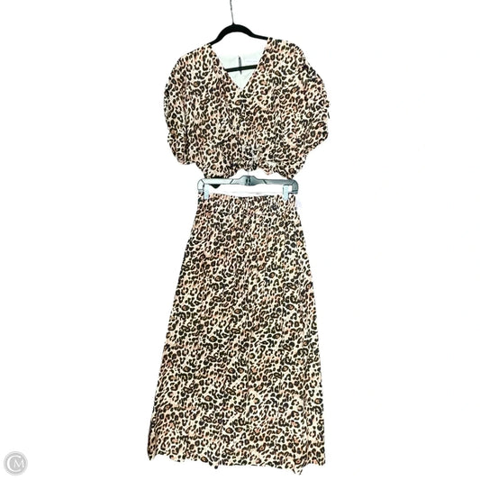 Skirt Set 2pc By Entro In Leopard Print, Size: M